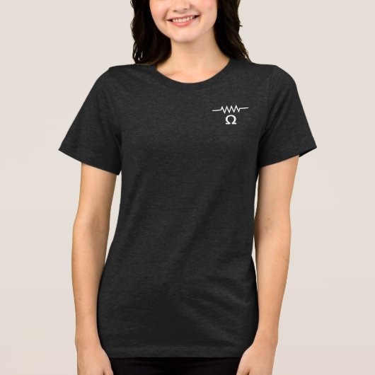 Weerstand in Ohms Tri-Blend Shirt (Voorkant)