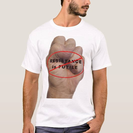 Weerstand is niet het T-Shirt van futiele mannen (Voorkant)