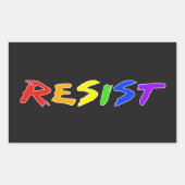 Weerstand! Rechthoekige Sticker (Voorkant)