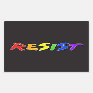 Weerstand! Rechthoekige Sticker
