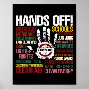 Weerstand standbeeld van vrijheid handen af van de poster