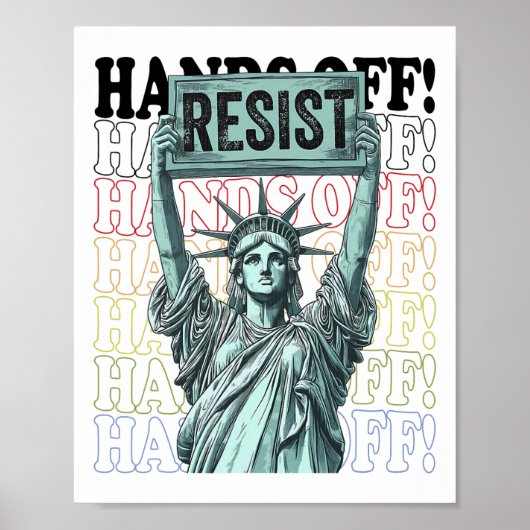 Weerstand standbeeld van vrijheid handen af van de poster (Voorkant)