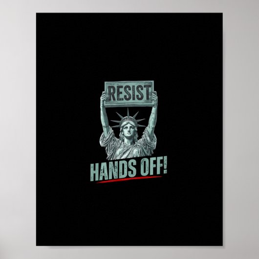 Weerstand standbeeld van vrijheid handen af van de poster (Voorkant)
