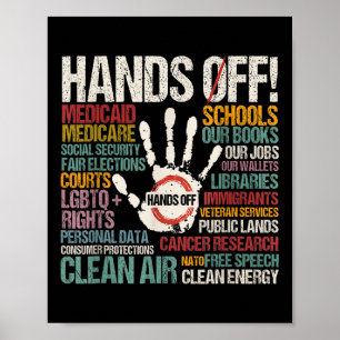 Weerstand standbeeld van vrijheid handen af van de poster