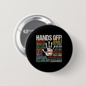 Weerstand standbeeld van vrijheid handen af van de ronde button 5,7 cm (Voorkant /achterkant)