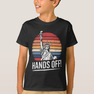 Weerstand standbeeld van vrijheid handen af van de t-shirt