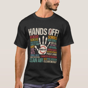 Weerstand standbeeld van vrijheid handen af van de t-shirt