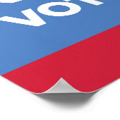 Weerstand! Stem blauw! Poster (Hoek)