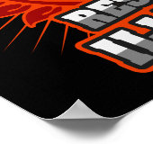 weerstand tegen de verlichte Oranje verlicht vuist Poster (Hoek)