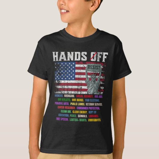 Weerstand tegen het Amerikaanse Vrijheidsbeeld Han T-shirt (Voorkant)