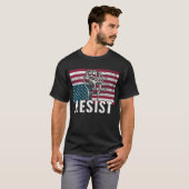 Weerstands T-shirt - Patriotische Vuist Amerikaans (Voorkant volledig)