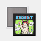 Weerstandsprotestkat Magneet (Voorkant / Achterkant)