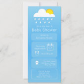 Weersverwachting App Neutraal Baby shower Kaart (Voorkant)