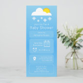 Weersverwachting App Sneeuwneutraal Baby shower Kaart (Staand voorkant)