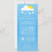 Weersverwachting App Sneeuwneutraal Baby shower Kaart (Voorkant)