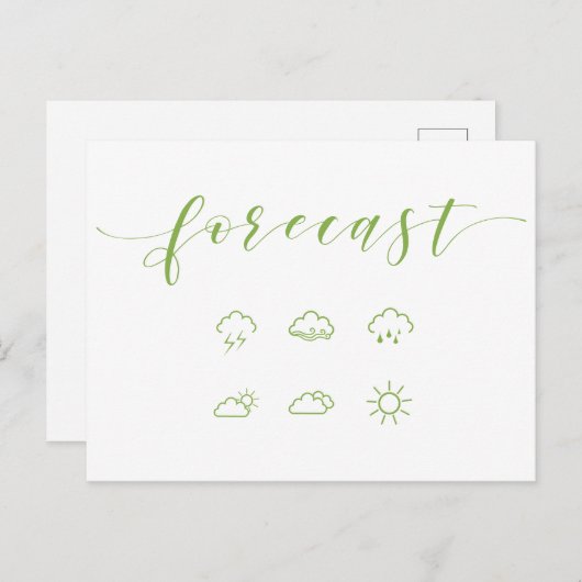  weersvoorspellende Briefkaarten (Voorkant / Achterkant)