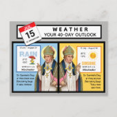 Weersvoorspelling op St. Swithin's Dag Briefkaart (Voorkant)