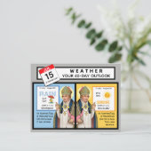Weersvoorspelling op St. Swithin's Dag Briefkaart (Staand voorkant)