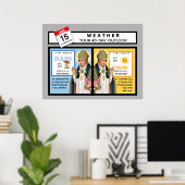Weersvoorspelling op St. Swithin's Dag Poster (Thuiskantoor)