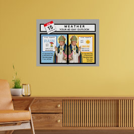 Weersvoorspelling op St. Swithin's Dag Poster