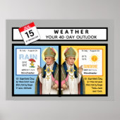 Weersvoorspelling op St. Swithin's Dag Poster (Voorkant)
