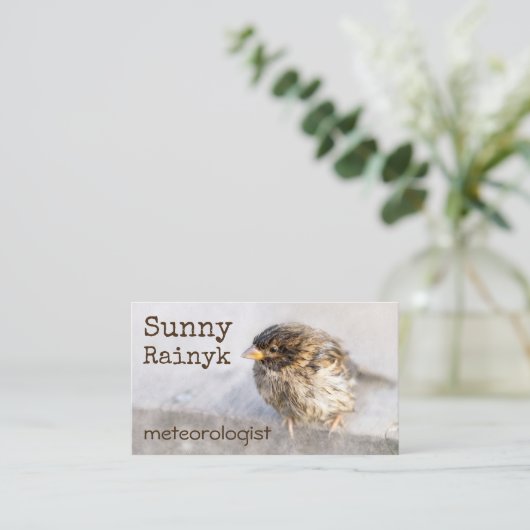  weersvoorspelling visitekaartje (Staand voorkant)