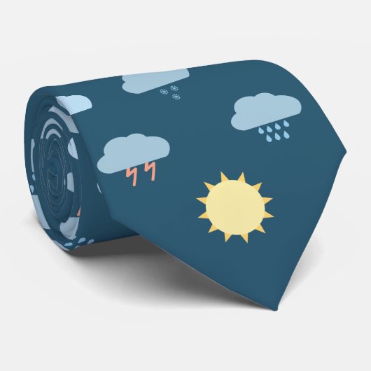 Weersymbolen Stropdas (Opgerold)