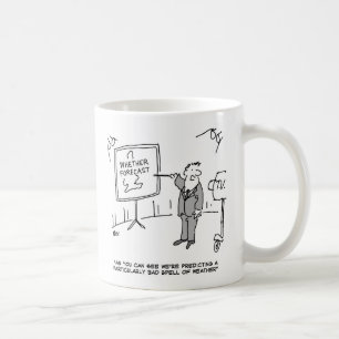 Weervoorspelling slechte weerloop koffiemok