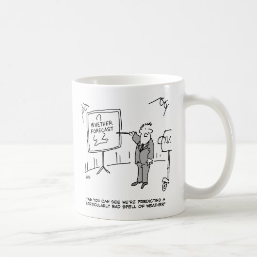 Weervoorspelling slechte weerloop koffiemok (Rechts)