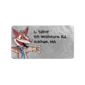 Weerwolf-adreslabel Etiket (Voorkant)