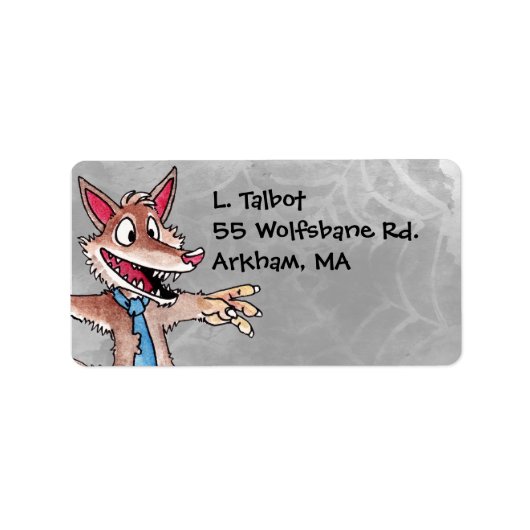 Weerwolf-adreslabel Etiket (Voorkant)
