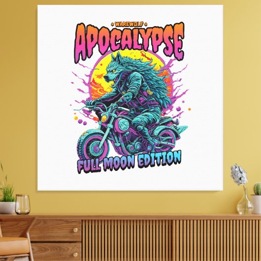 Weerwolf apocalyps canvas afdruk (Insitu (Woonkamer))