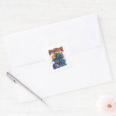 Weerwolf apocalyps vierkante sticker (Envelop)