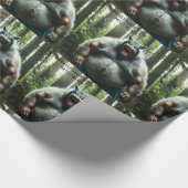 Weerwolf at het dorp glanzend inpakpapier (Hoek)