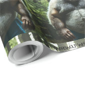 Weerwolf at het dorp glanzend inpakpapier (Rol Hoek)