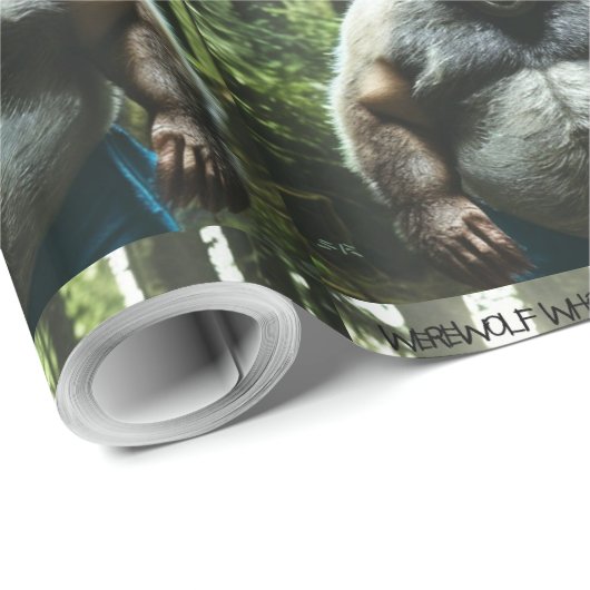 Weerwolf at het dorp glanzend inpakpapier (Rol Hoek)