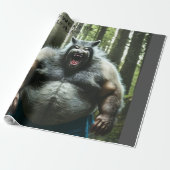 Weerwolf at het dorp glanzend inpakpapier (Uitgerold)