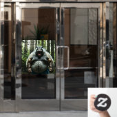 Weerwolf Ate auto ondoorzichtig venster vastklampe Raamsticker (Kantoordeur)