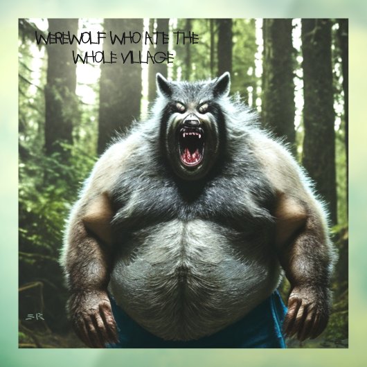 Weerwolf Ate auto ondoorzichtig venster vastklampe Raamsticker (Vel 3)