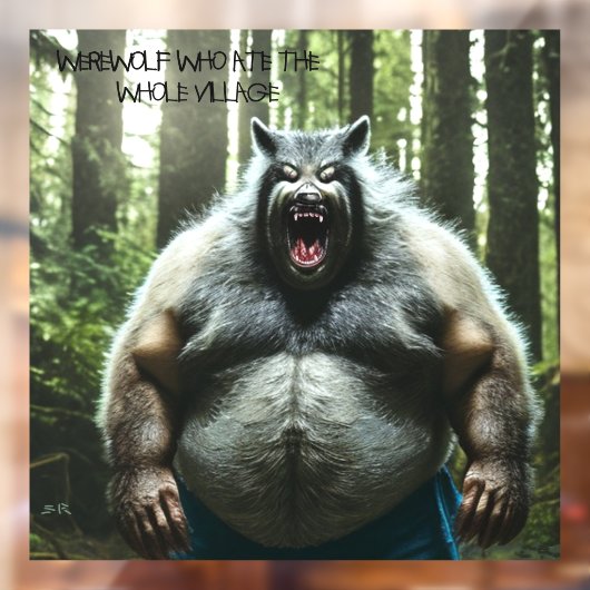 Weerwolf Ate auto ondoorzichtig venster vastklampe Raamsticker (Vel 2)