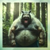 Weerwolf Ate see-thru venster vastklampen voorste  Raamsticker (Vel 3)