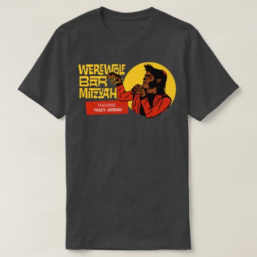Weerwolf Bar Mitzvah Spooky Scary 30 Rock T-shirt (Design voorkant)