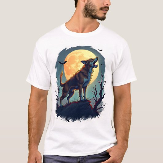 Weerwolf Beagle Gehuil T-shirt (Voorkant)