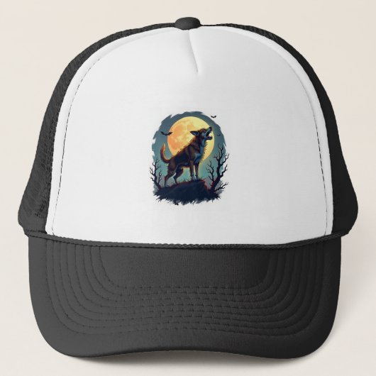 Weerwolf Beagle Gehuil Trucker Pet (Voorkant)