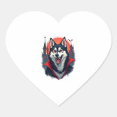 Weerwolf Beagle Howl Hart Sticker (Voorkant)