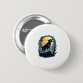 Weerwolf Beagle Howl Ronde Button 5,7 Cm (Voorkant /achterkant)