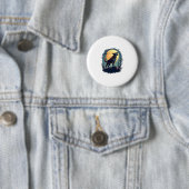 Weerwolf Beagle Howl Ronde Button 5,7 Cm (In situ)