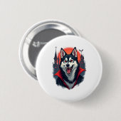 Weerwolf Beagle Howl Ronde Button 5,7 Cm (Voorkant /achterkant)