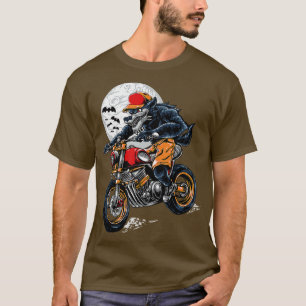 weerwolf biker gift voor liefhebbers Motorcycle co T-shirt