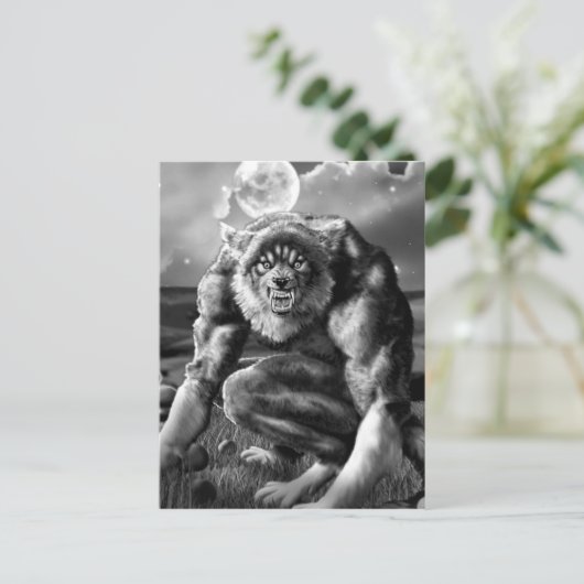 weerwolf briefkaart (Staand voorkant)